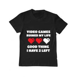 Tricou adler copil video games ruined my life negru