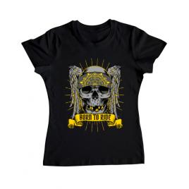 Tricou adler dama born to ride negru