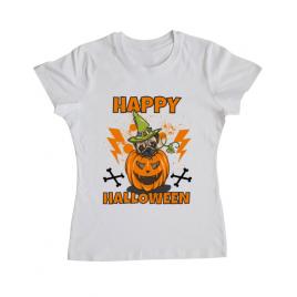 Tricou adler dama halloween pug alb