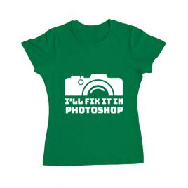 Tricou adler dama i’ll fix it verde mediu
