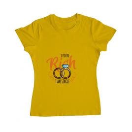 Tricou burlacite adler if you are rich galben