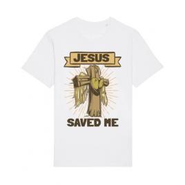 Tricou stanley stella barbat jesus saved me alb