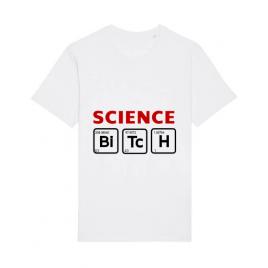Tricou stanley stella barbat science bitch alb