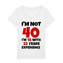 Tricou stanley stella dama 40 birthday alb