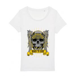 Tricou stanley stella dama born to ride alb