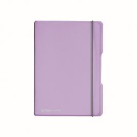 Caiet my.book flex a5 40f 80gr dictando, coperta mov transparenta, elastic gri