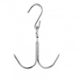 Carlig dublu pentru agatat carne,din inox, rotativ, 20 cm