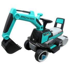 Excavator electric pe baterie cu muzica si lumini led c3 r-sport - albastru