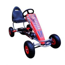 Kart cu pedale gokart 4-10 ani cu roti gonflabile g5 r-sport - rosu