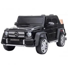 Masinuta electrica chipolino suv mercedes maybach g650 black cu scaun din piele ecologica si roti eva