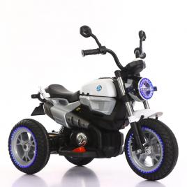 Motocicleta electrica pentru copii, 2 motoare, 12v - alb