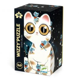 Puzzle fosforescent pisici rotunjoare djeco 50 piese
