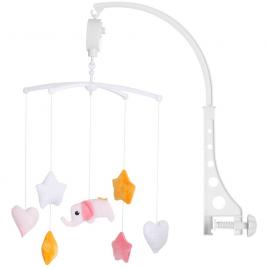 Carusel muzical pentru patut chipolino pink elephant
