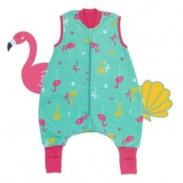 Sac de dormit cu picioruse si talpa antiderapanta flamingo 80 cm + manseta 1.0 tog