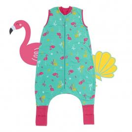 Sac de dormit cu picioruse si talpa antiderapanta flamingo 90 cm + manseta 1.0 tog