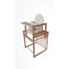 Scaun de masa din lemn de fag multifunctional cu tavita din plastic mykids wiktoria giraffe