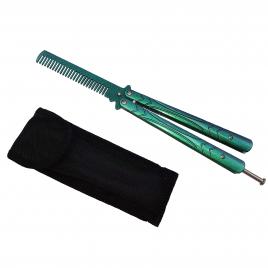 Briceag fluture de antrenament ideallstore®, tip pieptan, warrior pace, 23.5 cm, verde