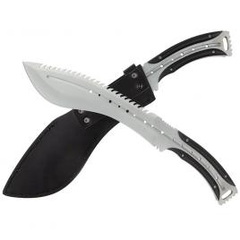 Maceta de vanatoare ideallstore®, spiky friend, 39 cm, otel inoxidabil, argintiu, teaca inclusa