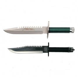 Set doua cutite de vanatoare first blood, ideallstore®, otel inoxidabil, teaca inclusa