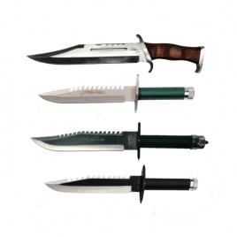 Set patru cutite de vanatoare first blood, ideallstore®, teaca inclusa