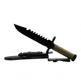 Cutit supravietuire cu ascutitor,busola,fluier si amnar, ideallstore®, 31 cm, teaca inclusa