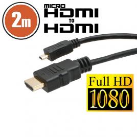Cablu micro hdmi • 2 mcu conectoare placate cu aur