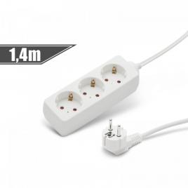 Prelungitor triplu, 3x1 mm², 1,4m