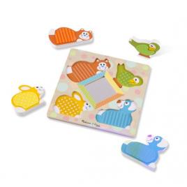 Puzzle tactil cu oglinda pets melissa and doug