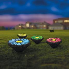 Led solar detasabil - flori - culoare - negru - plastic - 360 cm