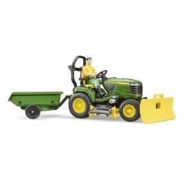 Tractor cu remorca john deere si gradinar bruder