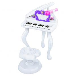 Pian cu microfon si scaunel little pianist