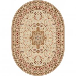 Covor  clasi sufragerie, model lotos 523, bej   crem, oval