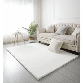 Covor blanita  living dormitor, model lop 060, antiderapant soft, alb