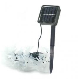 Instalatie de exterior cu incarcare solara 50 led 5 metri cu fluturi alb cald