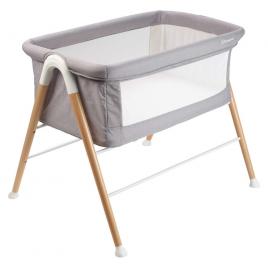 Patut cu cadru din lemn goodnight grey babygo