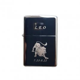 Bricheta metalica gravata zodie leu, leo zodiac , 3,5 x 5,5 cm