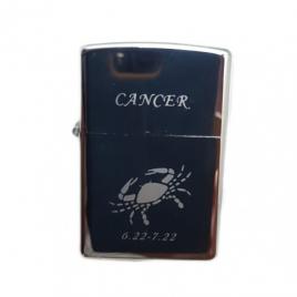 Bricheta metalica gravata zodie rac, cancer zodiac, 3,5 x 5.5 cm