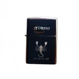 Bricheta metalica gravata zodie scorpion, scorpio zodiac, 3,5 x 5.5 cm