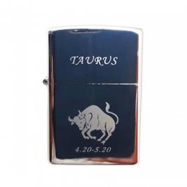 Bricheta metalica gravata zodie taur, taurus zodiac, 3,5 x 5.5 cm