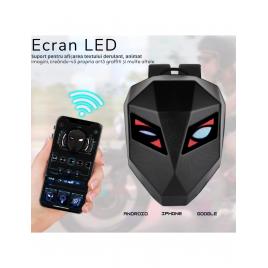 Rucsac modern pentru motociclisti, Crelander, ecran led personalizat, rezistent la apa, multiple moduri de afisare, bretele de umar confortabile din burete, centuri de siguranta pentru piept si talie, benzi reflectorizante, sertar spatios 2 in 1