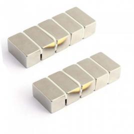 Set 10 magneti foarte puternic, tip bloc, 20 x 10 x 10 mm, gri
