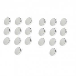 Set 20 magneti foarte puternici, gri, disc, simplu, 7 mm x 2 mm