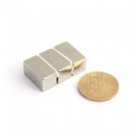 Set 3 magneti foarte puternic, tip bloc, 20 x 10 x 10 mm, gri