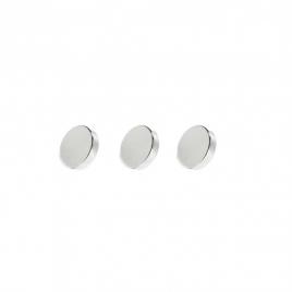 Set 3 magneti foarte puternici, gri, disc, simplu, 7 mm x 2 mm