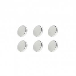 Set 6 magneti foarte puternici, gri, disc, simplu, 5 mm x 2 mm
