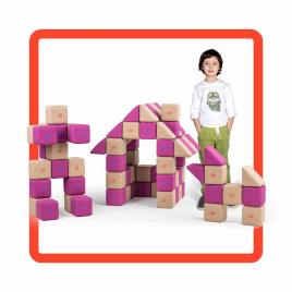 Cuburi magnetice JollyHeap® - BASIC 100 blocuri 2 forme