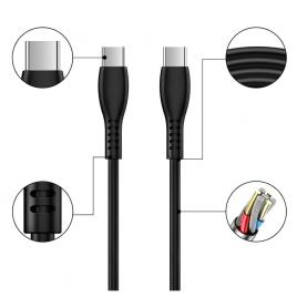 Incarcator auto rdb410 pd 18w, usb/usb c, cablu 2 x usb c, 1m