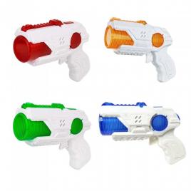 Jucarie interactiva pistol spatial, cu sunete si lumini, 14 x 11 cm