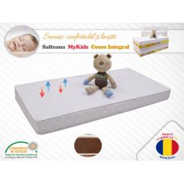 Saltea mykids fibra de cocos integral 120x60x12 husa microfibra matlasata