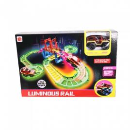 Set jucarie pista de curse, cu masina electrica, multicolor